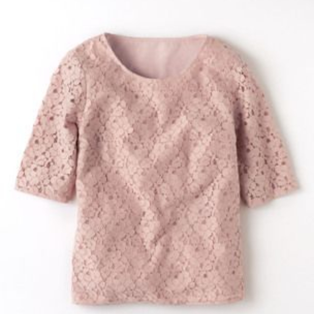 BODEN Sophie Pink Lace Blouse - Picture 2 of 11
